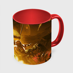 Кружка 3D Helldivers 2: Hell Troopers, цвет: 3D-белый + красный