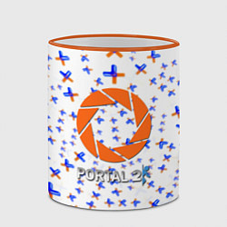 Кружка 3D Portal logo pattern steel, цвет: 3D-оранжевый кант — фото 2