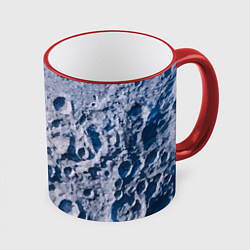 Кружка 3D Кратеры на Луне - star dust, цвет: 3D-красный кант