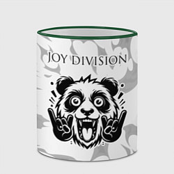 Кружка 3D Joy Division рок панда на светлом фоне, цвет: 3D-зеленый кант — фото 2