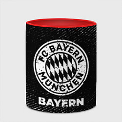 Кружка 3D Bayern с потертостями на темном фоне, цвет: 3D-белый + красный — фото 2