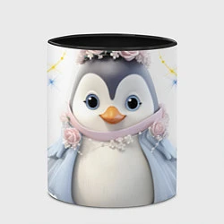 Кружка 3D Пингвин девочка - моей красавице, цвет: 3D-белый + черный — фото 2