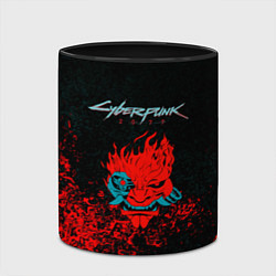 Кружка 3D Cyberpunk 2077 брызги красок, цвет: 3D-белый + черный — фото 2