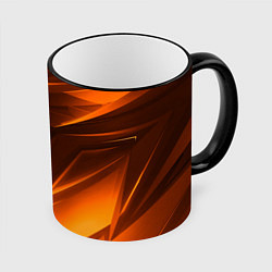 Кружка цветная Geometry stripes orange