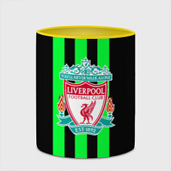 Кружка 3D Liverpool line green, цвет: 3D-белый + желтый — фото 2