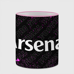 Кружка 3D Arsenal pro football по-горизонтали, цвет: 3D-розовый кант — фото 2