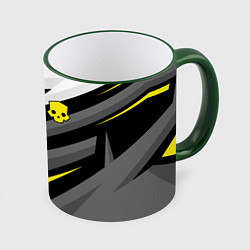 Кружка 3D Helldivers 2: Uniform Yellow x White, цвет: 3D-зеленый кант