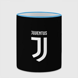 Кружка 3D Juventus sport fc белое лого, цвет: 3D-небесно-голубой кант — фото 2