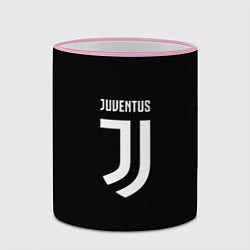 Кружка 3D Juventus sport fc белое лого, цвет: 3D-розовый кант — фото 2