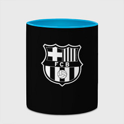 Кружка 3D Barcelona fc club белое лого, цвет: 3D-белый + небесно-голубой — фото 2