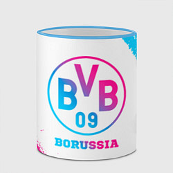 Кружка 3D Borussia neon gradient style, цвет: 3D-небесно-голубой кант — фото 2