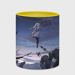 Кружка 3D Sousou no Frieren Фрирен battle, цвет: 3D-белый + желтый — фото 2