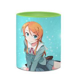 Кружка 3D Кирино Косака из OreImo, цвет: 3D-белый + светло-зеленый — фото 2