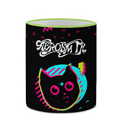 Кружка 3D Aerosmith - rock star cat, цвет: 3D-светло-зеленый кант — фото 2
