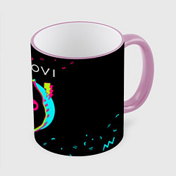 Кружка 3D Bon Jovi - rock star cat, цвет: 3D-розовый кант