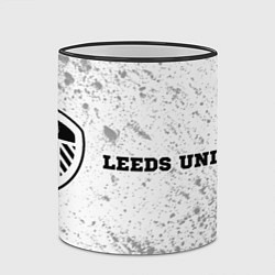 Кружка 3D Leeds United sport на светлом фоне по-горизонтали, цвет: 3D-черный кант — фото 2