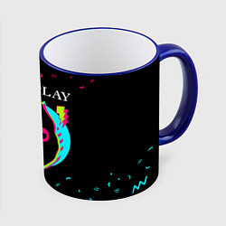 Кружка 3D Coldplay - rock star cat, цвет: 3D-синий кант