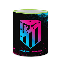 Кружка 3D Atletico Madrid - neon gradient, цвет: 3D-светло-зеленый кант — фото 2