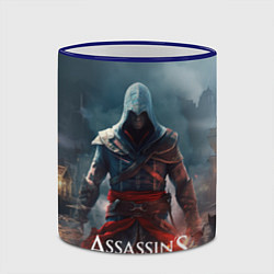 Кружка 3D Assassins creed ночной город, цвет: 3D-синий кант — фото 2