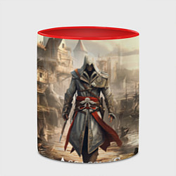 Кружка 3D Assassins creed старый город, цвет: 3D-белый + красный — фото 2