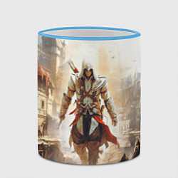 Кружка 3D Assassins creed старый город, цвет: 3D-небесно-голубой кант — фото 2