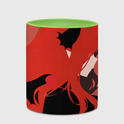 Кружка 3D Touhou Project Koakuma минимализм, цвет: 3D-белый + светло-зеленый — фото 2
