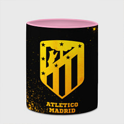 Кружка 3D Atletico Madrid - gold gradient, цвет: 3D-белый + розовый — фото 2