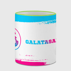 Кружка 3D Galatasaray neon gradient style по-горизонтали, цвет: 3D-светло-зеленый кант — фото 2