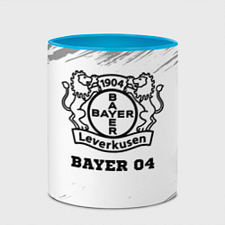 Кружка 3D Bayer 04 sport на светлом фоне, цвет: 3D-белый + небесно-голубой — фото 2