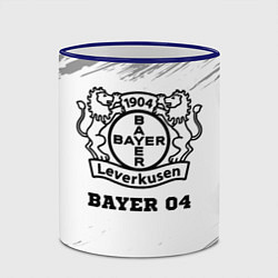 Кружка 3D Bayer 04 sport на светлом фоне, цвет: 3D-синий кант — фото 2