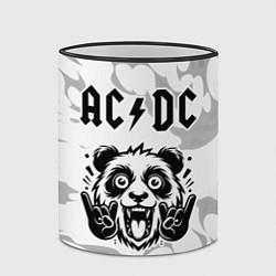 Кружка 3D AC DC рок панда на светлом фоне, цвет: 3D-черный кант — фото 2