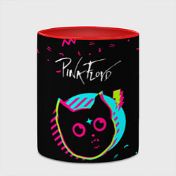 Кружка 3D Pink Floyd - rock star cat, цвет: 3D-белый + красный — фото 2