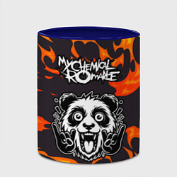 Кружка 3D My Chemical Romance рок панда и огонь, цвет: 3D-белый + синий — фото 2