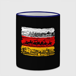 Кружка 3D Традиционная Осетия, цвет: 3D-синий кант — фото 2