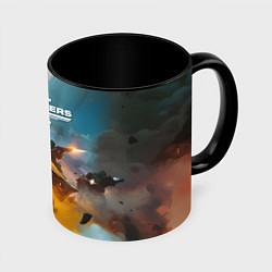 Кружка 3D Helldivers 2: Art, цвет: 3D-белый + черный