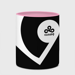 Кружка 3D Cloud9 - black and white, цвет: 3D-белый + розовый — фото 2