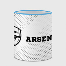 Кружка 3D Arsenal sport на светлом фоне по-горизонтали, цвет: 3D-небесно-голубой кант — фото 2