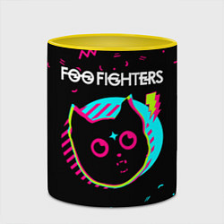 Кружка 3D Foo Fighters - rock star cat, цвет: 3D-белый + желтый — фото 2