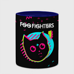 Кружка 3D Foo Fighters - rock star cat, цвет: 3D-белый + синий — фото 2