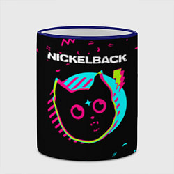 Кружка 3D Nickelback - rock star cat, цвет: 3D-синий кант — фото 2