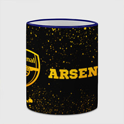 Кружка 3D Arsenal - gold gradient по-горизонтали, цвет: 3D-синий кант — фото 2