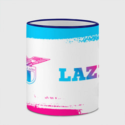 Кружка 3D Lazio neon gradient style по-горизонтали, цвет: 3D-синий кант — фото 2