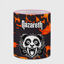 Кружка 3D Nazareth рок панда и огонь, цвет: 3D-розовый кант — фото 2