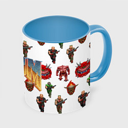 Кружка цветная Doom 1993 паттерн