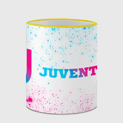 Кружка 3D Juventus neon gradient style по-горизонтали, цвет: 3D-желтый кант — фото 2