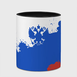 Кружка 3D Российский триколор и герб, цвет: 3D-белый + черный — фото 2