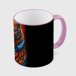 Кружка цветная Военный русский медведь