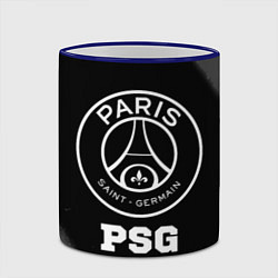 Кружка 3D PSG sport на темном фоне, цвет: 3D-синий кант — фото 2