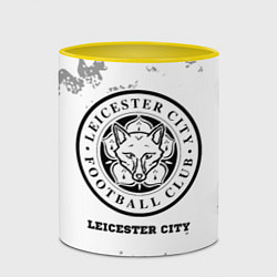 Кружка 3D Leicester City sport на светлом фоне, цвет: 3D-белый + желтый — фото 2