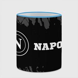 Кружка 3D Napoli sport на темном фоне по-горизонтали, цвет: 3D-небесно-голубой кант — фото 2